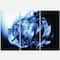 Designart - Fractal 3D Blue Glass Pattern - Abstract Canvas Art Print